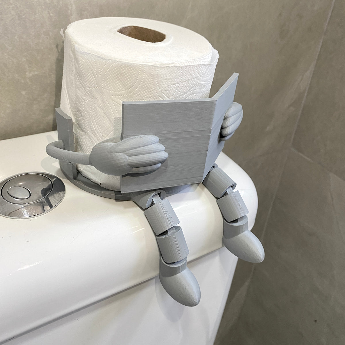 Suporte para Papel Higiênico Robô Articulado – Decoração Criativa em Impressão 3D