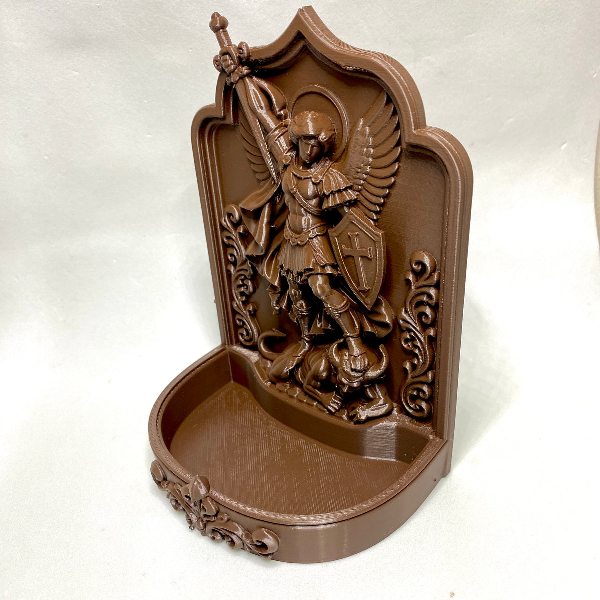Porta-Terço de São Miguel Arcanjo | Decoração Religiosa 3D