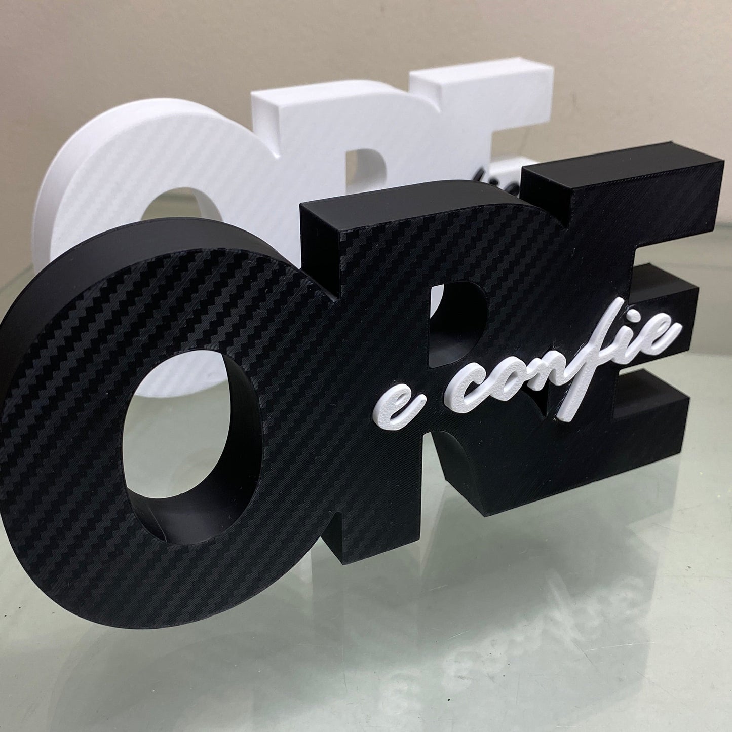 Decoração "Ore e Confie" em Impressão 3D – Placa Decorativa Inspiradora