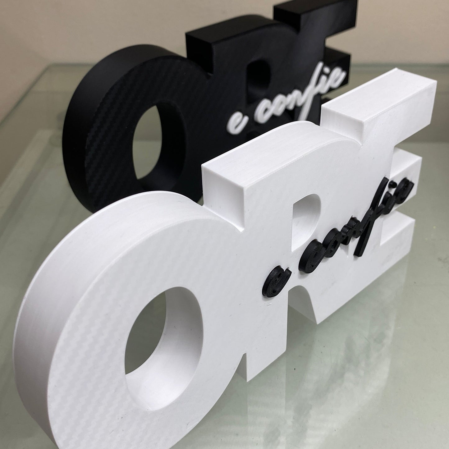 Decoração "Ore e Confie" em Impressão 3D – Placa Decorativa Inspiradora