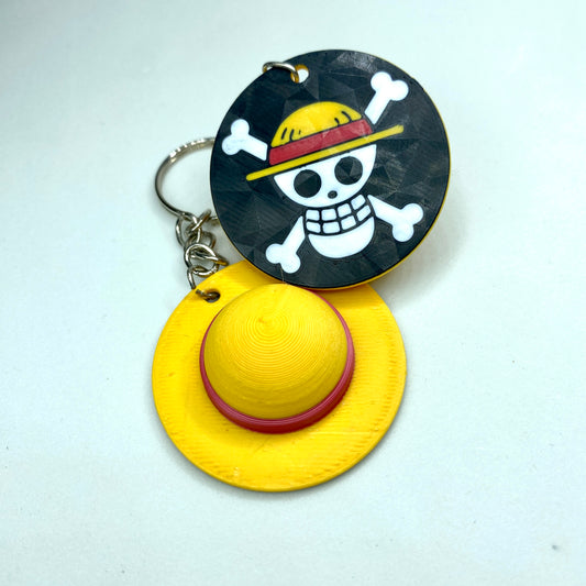Chaveiro Chapéu do Monkey D. Luffy em 3D