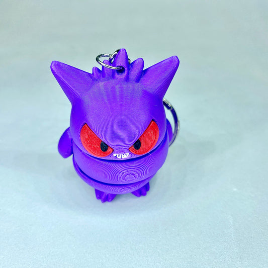 Chaveiro Gengar 3D – Pokémon com Argola Metálica