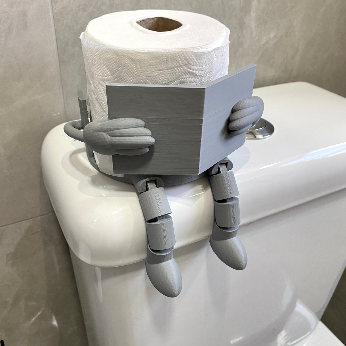 Suporte para Papel Higiênico Robô Articulado – Decoração Criativa em Impressão 3D