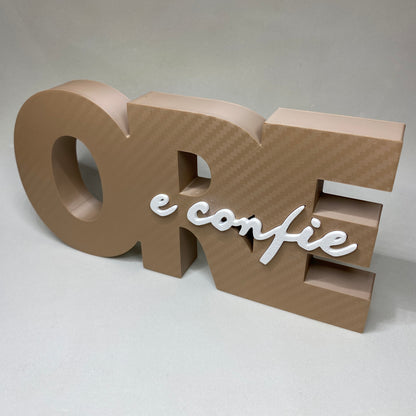 Decoração "Ore e Confie" em Impressão 3D – Placa Decorativa Inspiradora
