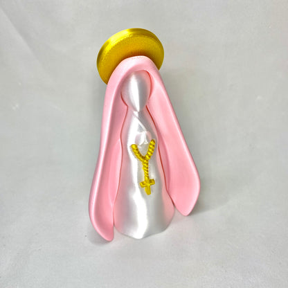 Kit Nossa Senhora com Vela LED | Decoração Religiosa 3D