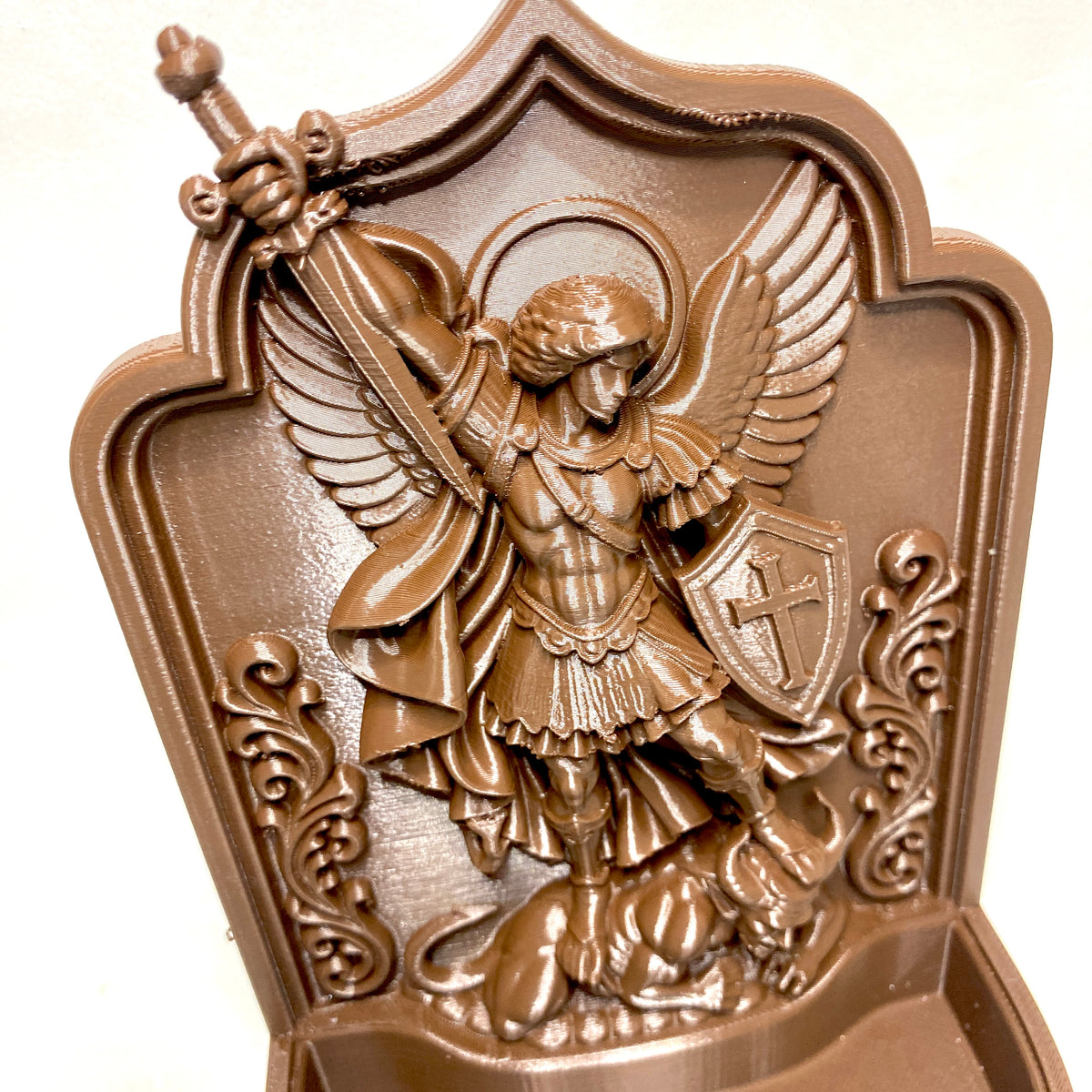 Porta-Terço de São Miguel Arcanjo | Decoração Religiosa 3D