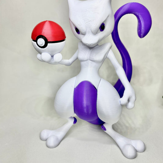Mewtwo em 3D – Figura Colecionável Pokémon Impressa em 3D