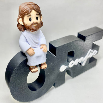 Jesus Cristo em 3D 7cm – Figura Religiosa Decorativa
