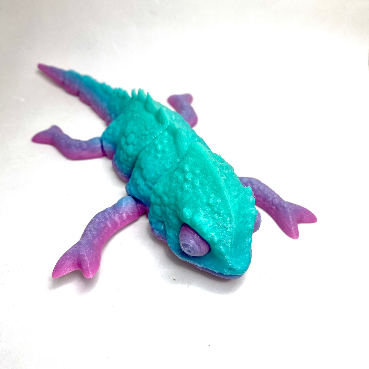 Camaleão Articulado 3D em Filamento Rainbow