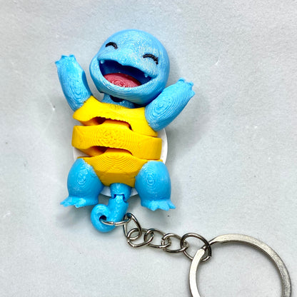 Chaveiro 3D Squirtle Pokémon Articulado
